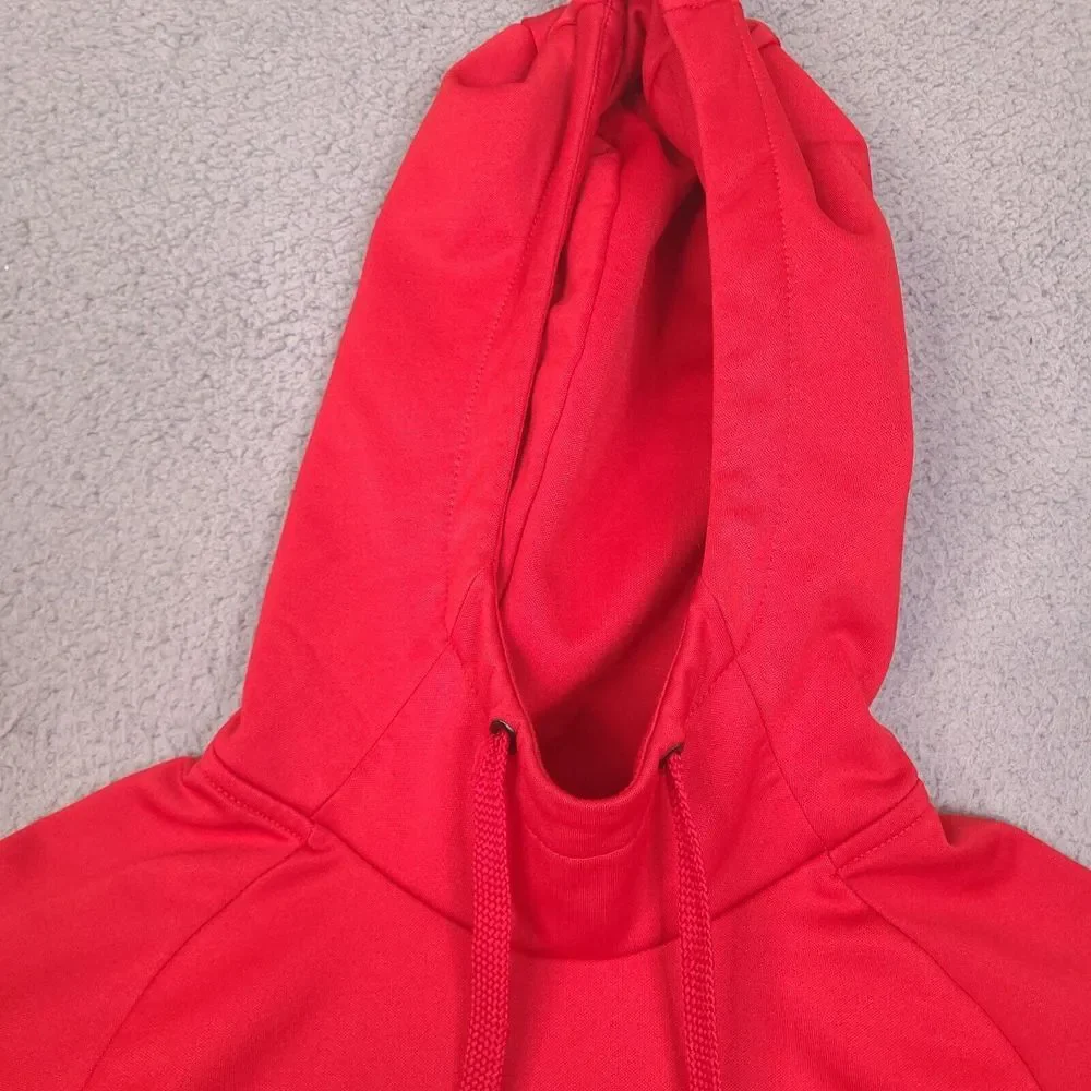 Nike Hoodie Sweatshirt Mens Medium Dri Fit Red‎ Just Do It Athletic Pullover - Picture 3 of 16